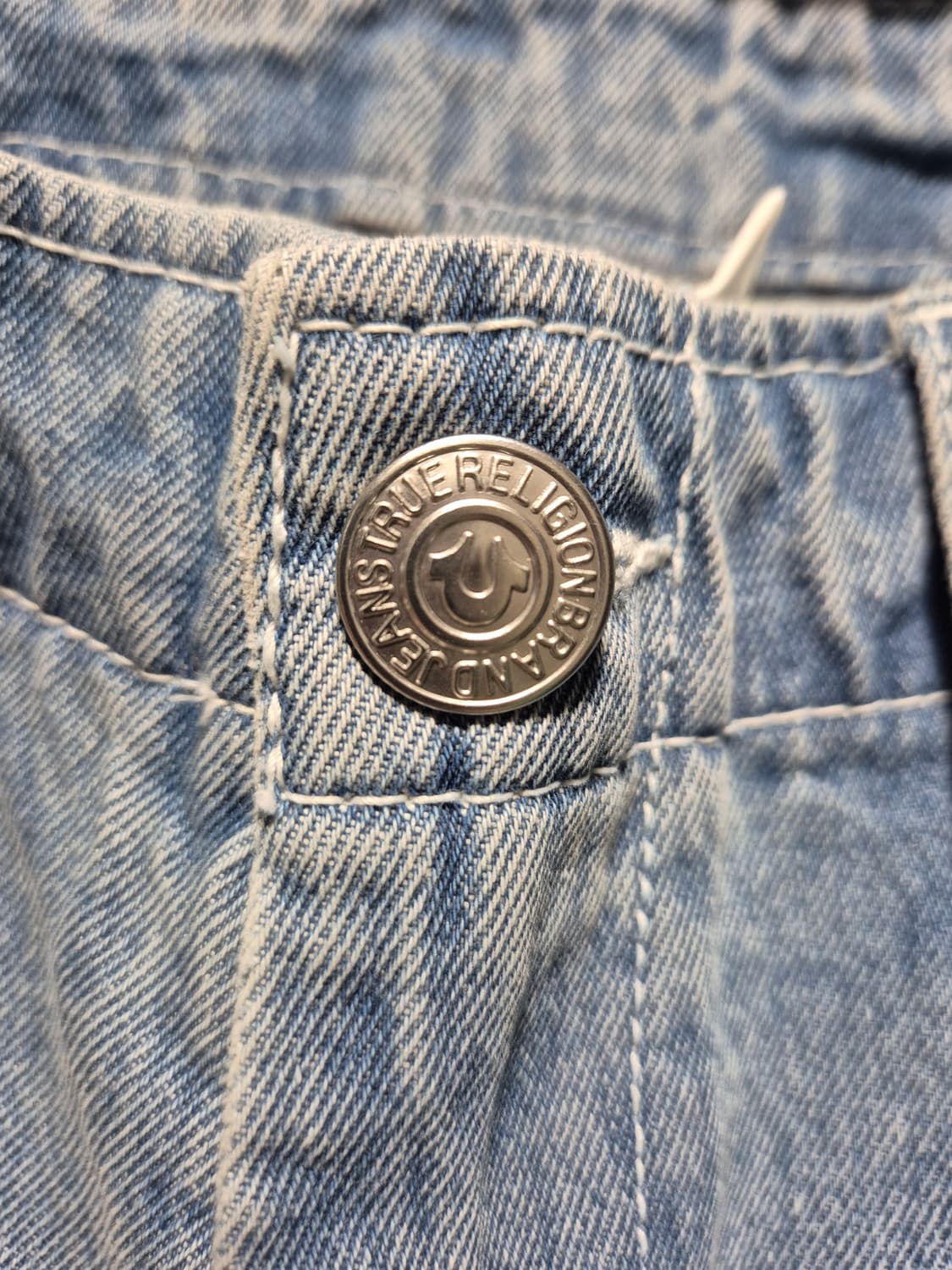 (타임세일)(새상품)트루릴리젼 워싱 연청 데님 팬츠L 상품이미지5