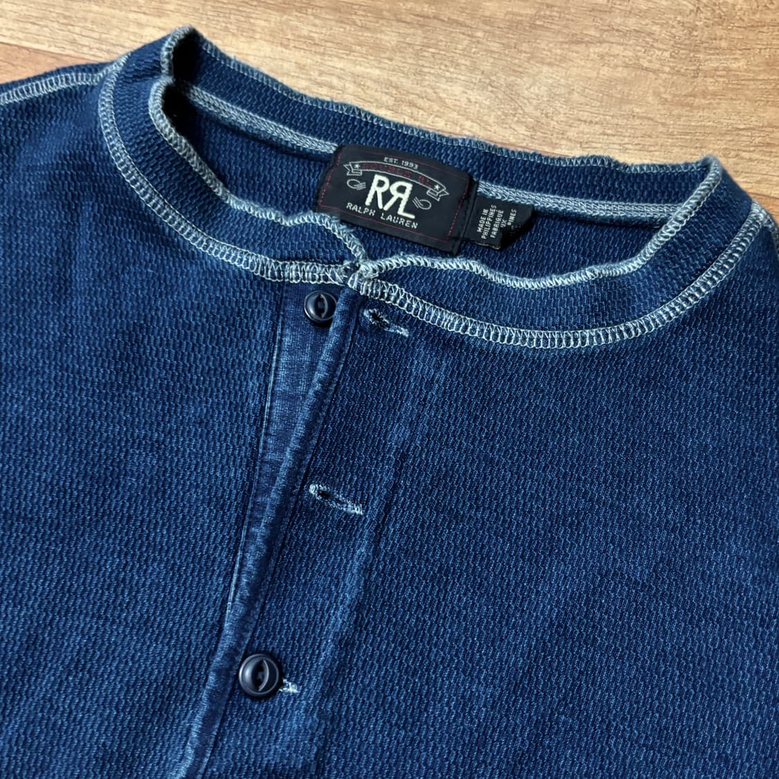 RRL / 폴로 더블알엘 빈티지 피니쉬드 헨리넥 티셔츠 상품이미지3
