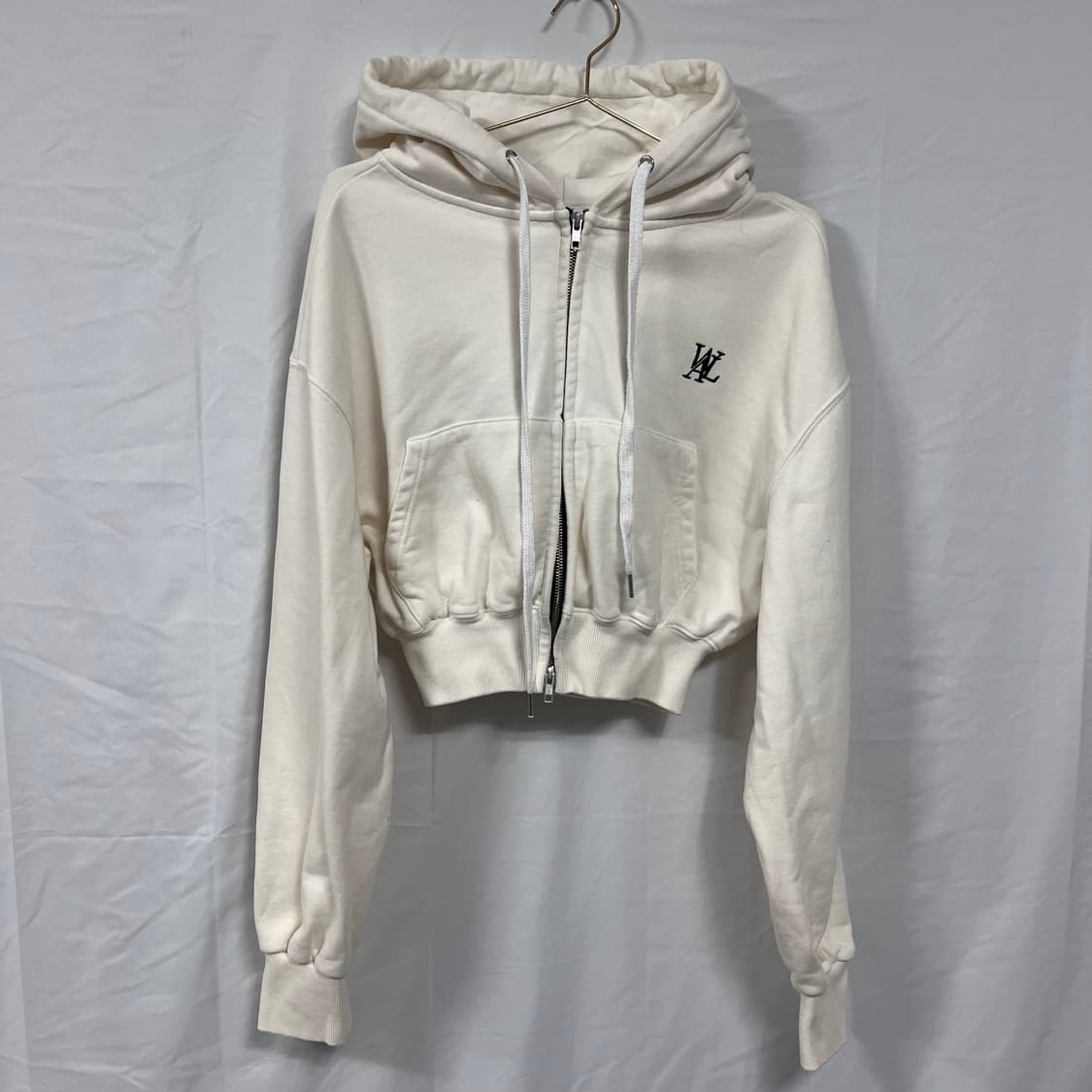 우알롱 시그니처 크롭 후드집업 상품이미지1