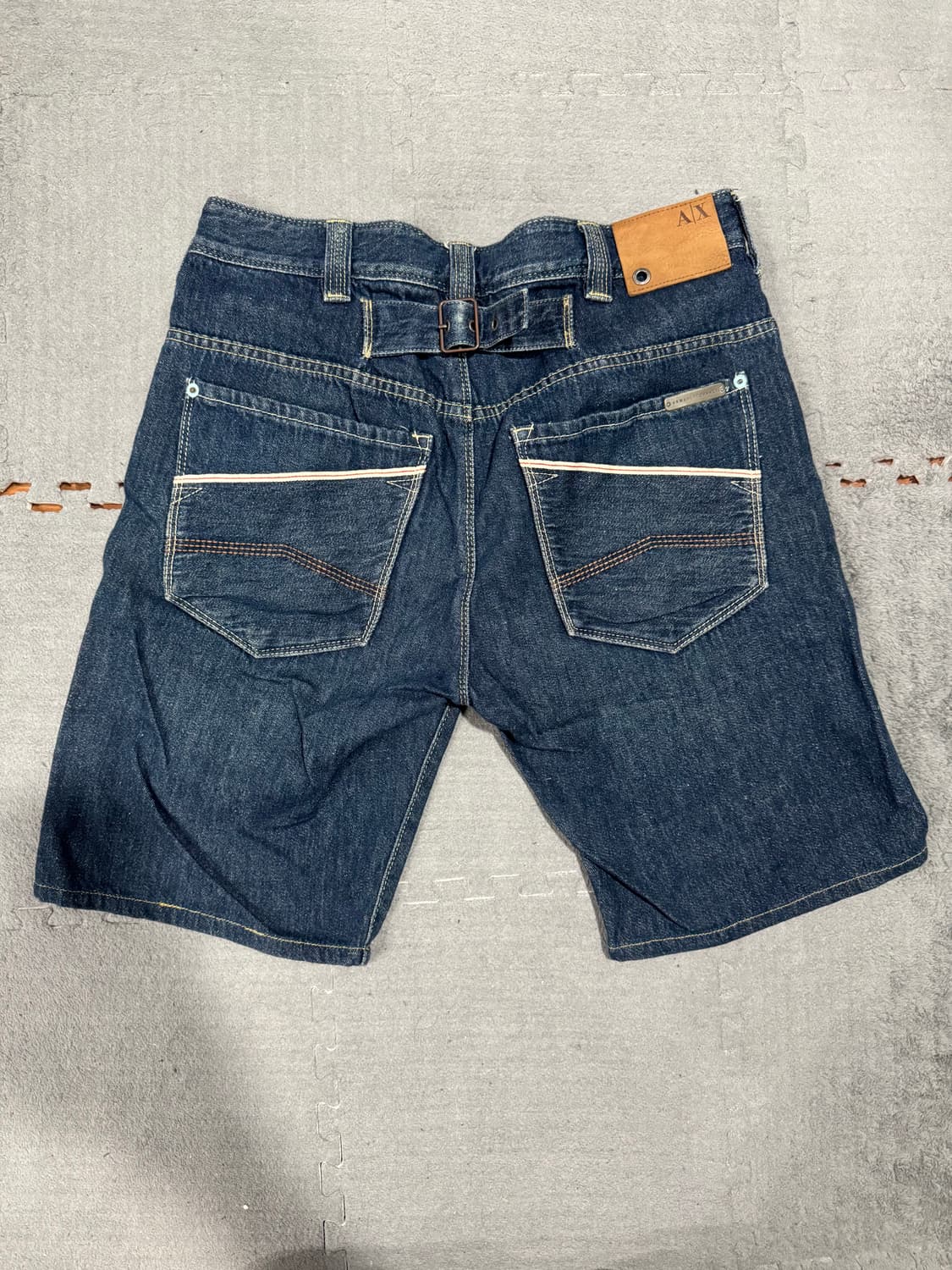 알마니익스체인지 셀비지 데님 쇼츠 상품이미지2