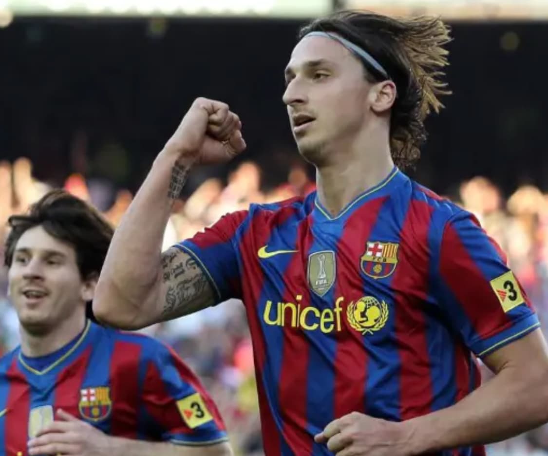 09-10 바르샤 홈 즐라탄 이브라히모비치 유니폼 L 레플리카 상품이미지9