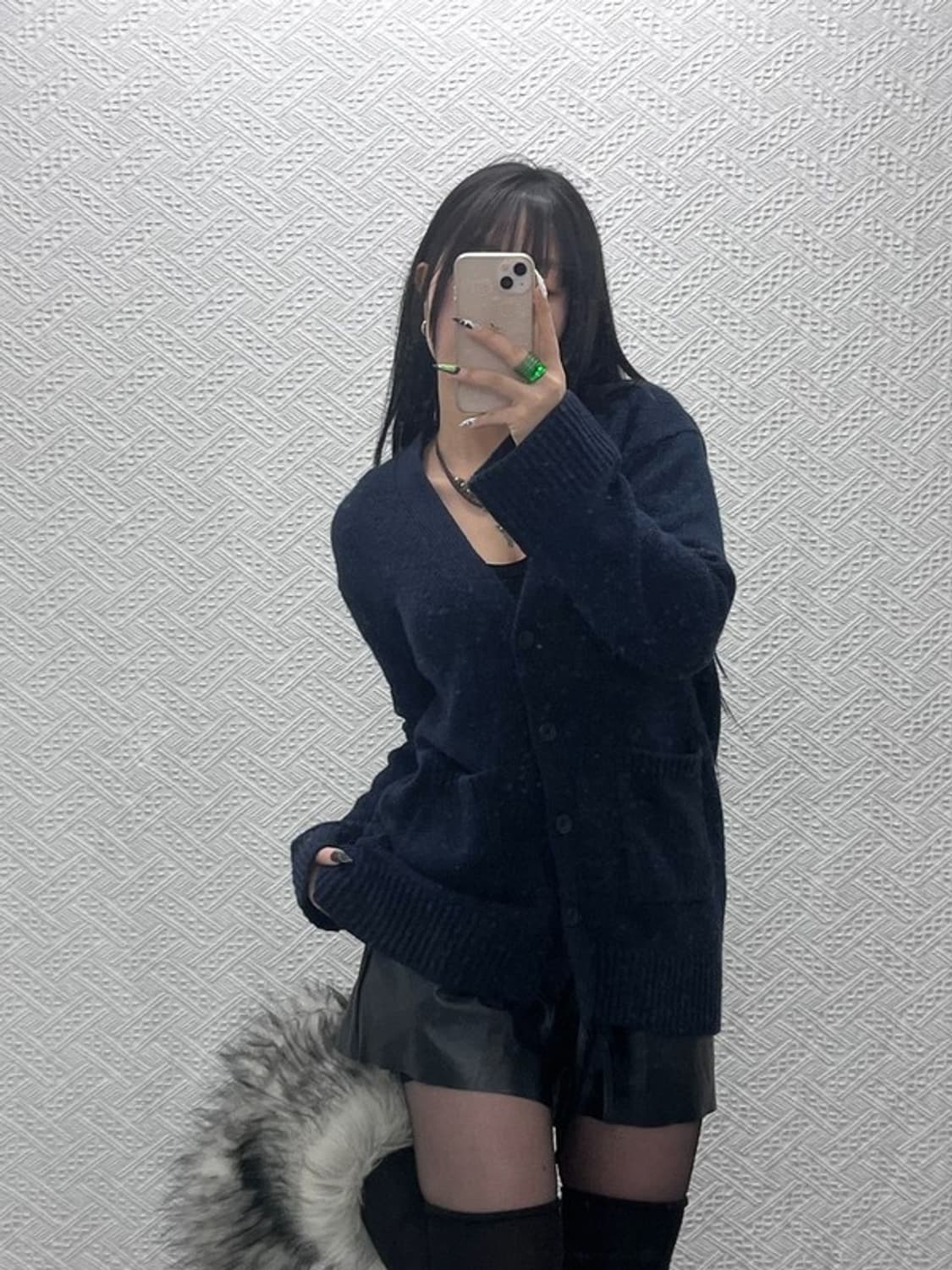 유니클로 모던캐주얼 울혼방 니트 가디건 M C08701 상품이미지1