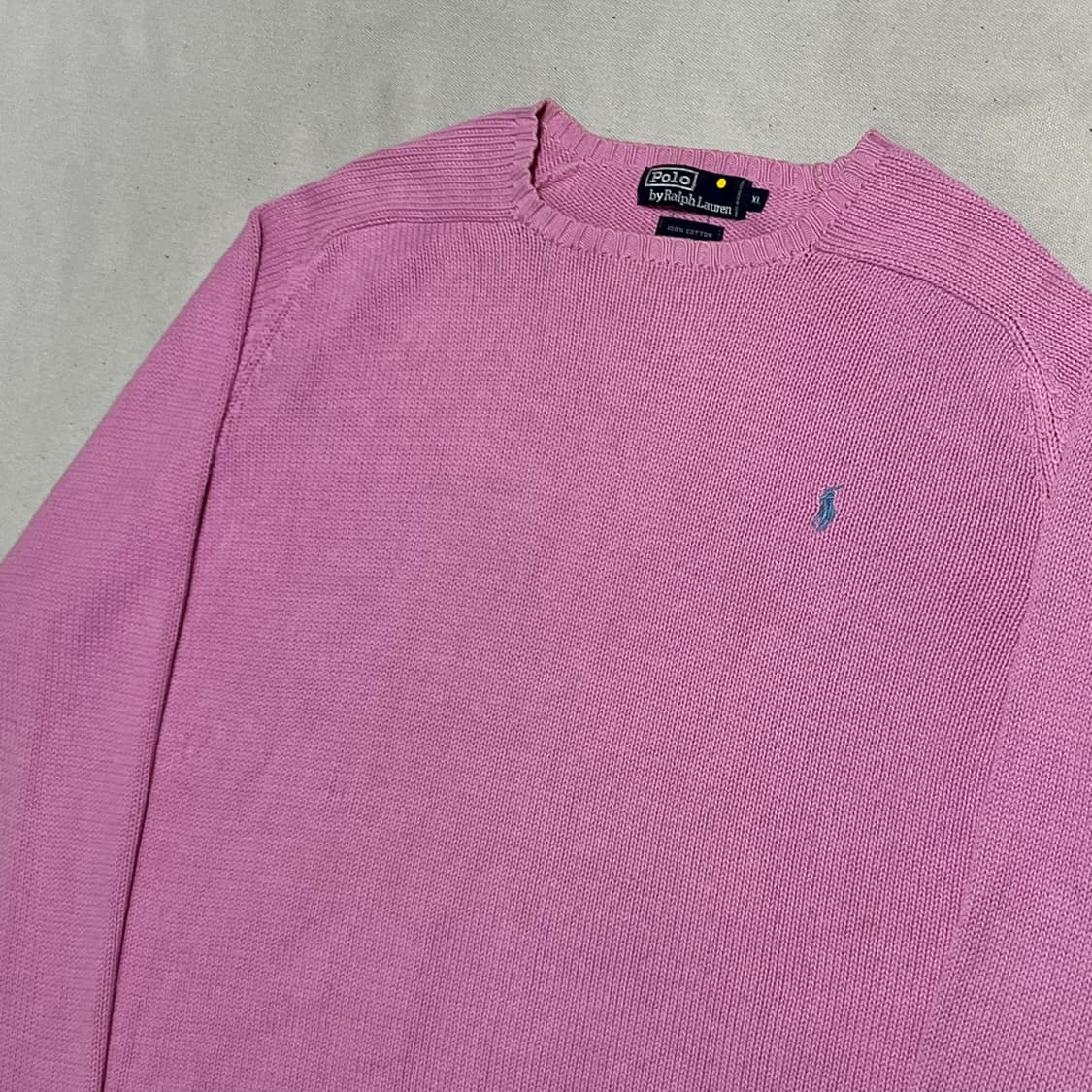 XL 폴로랄프로렌 핑크 코튼 니트 상품이미지1