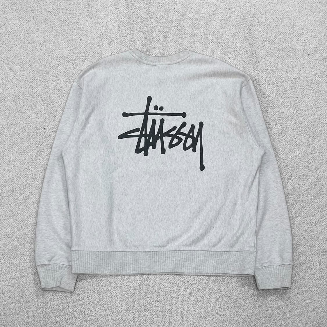 스투시 Stussy 베이직 로고 크루넥 맨투맨 그레이 상품이미지1