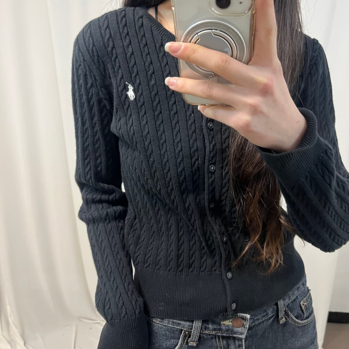 Polo Ralph Lauren Black Knit Cardigan 상품이미지3