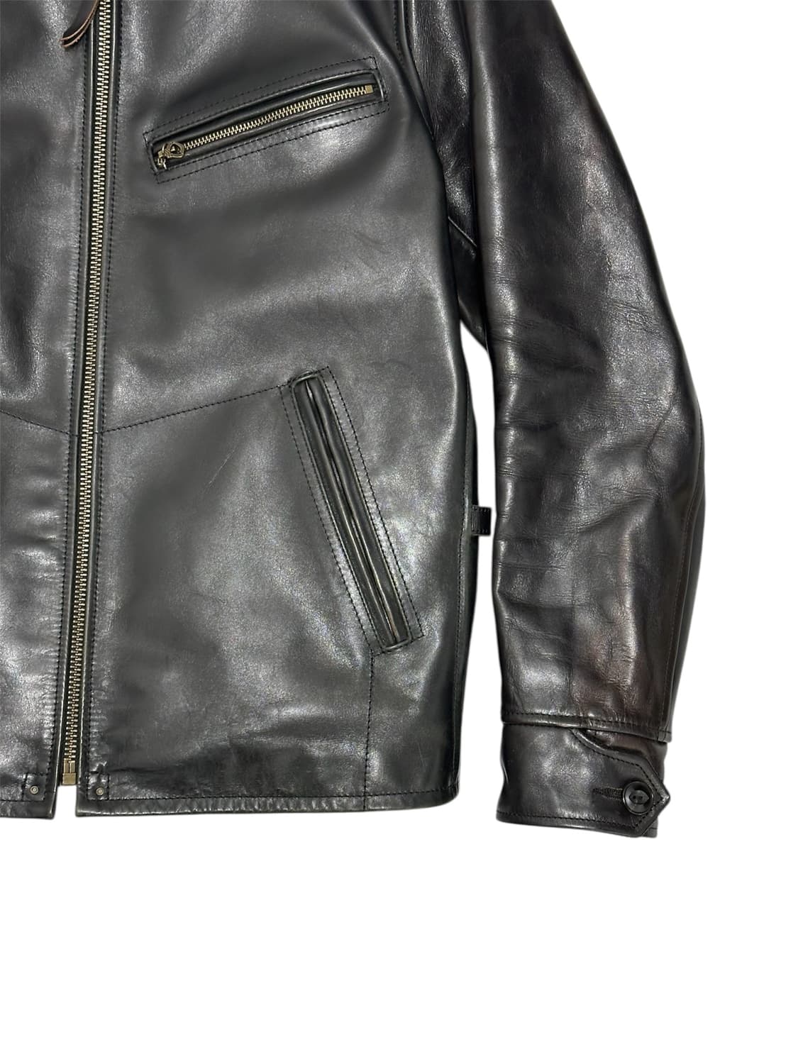 Cidu 차심 말가죽 레더 자켓 상품이미지4