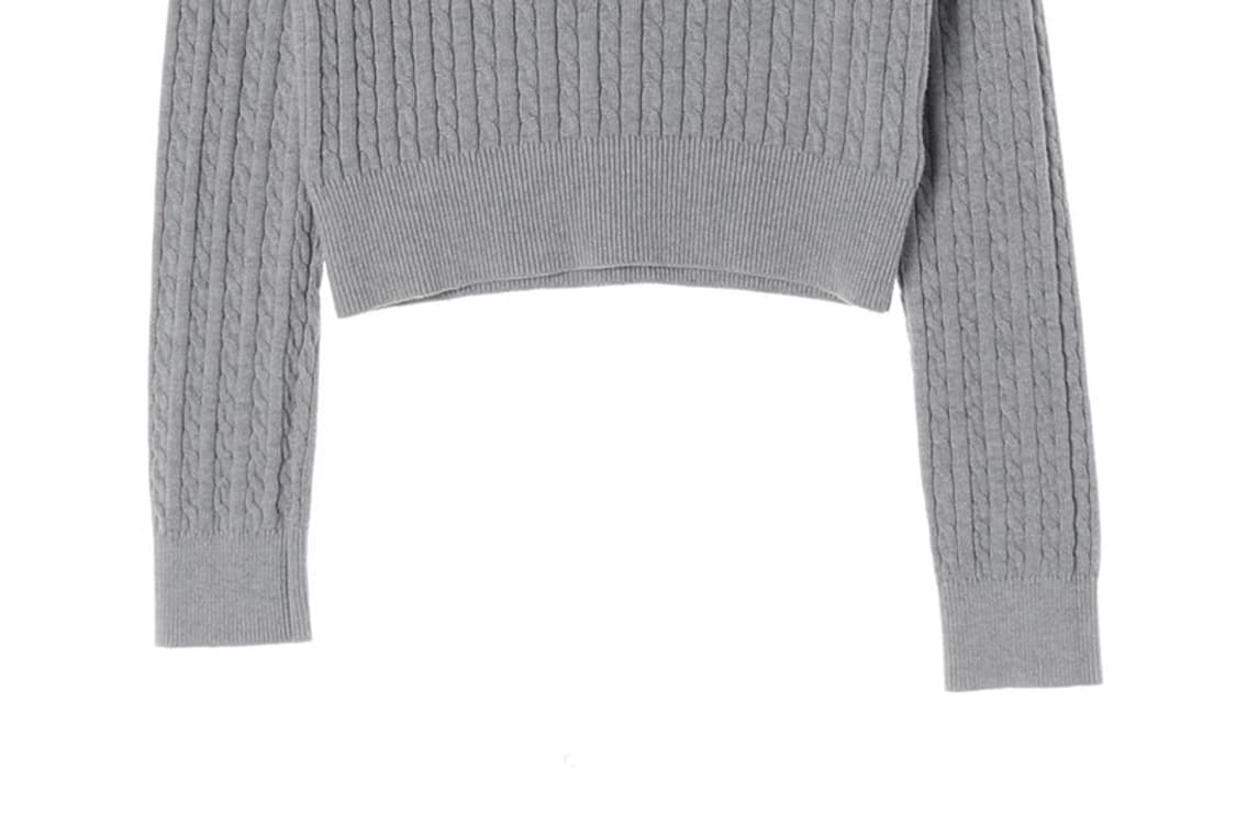 키르시 스몰 체리 케이블 크롭 니트 1 상품이미지4