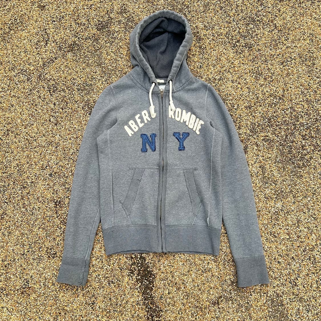 아베크롬비(Abercrombie) 그레이 NY 빈티지 후드집업 상품이미지1