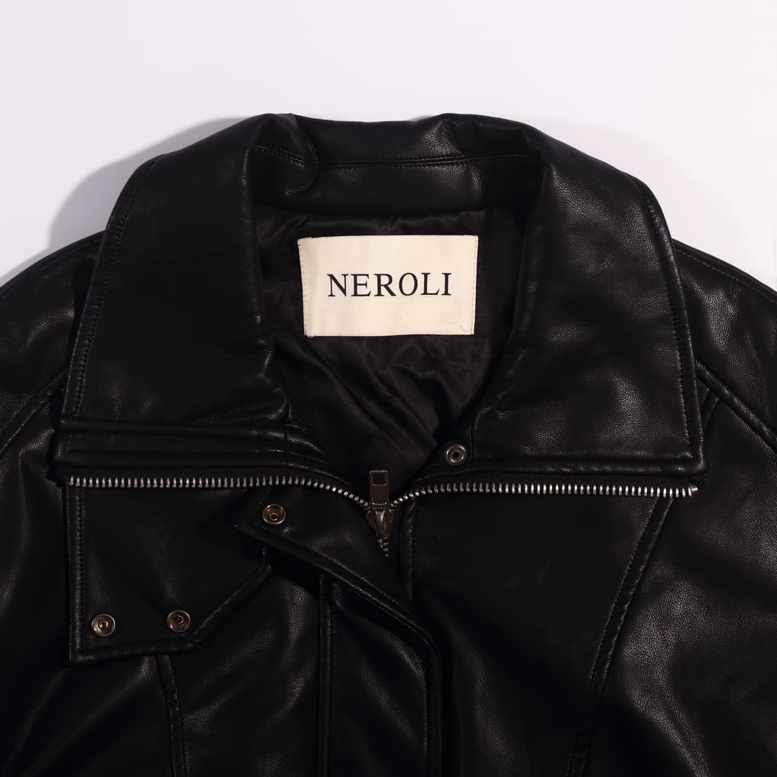 NEROLI 페이크레더 크롭 자켓 B613 상품이미지2