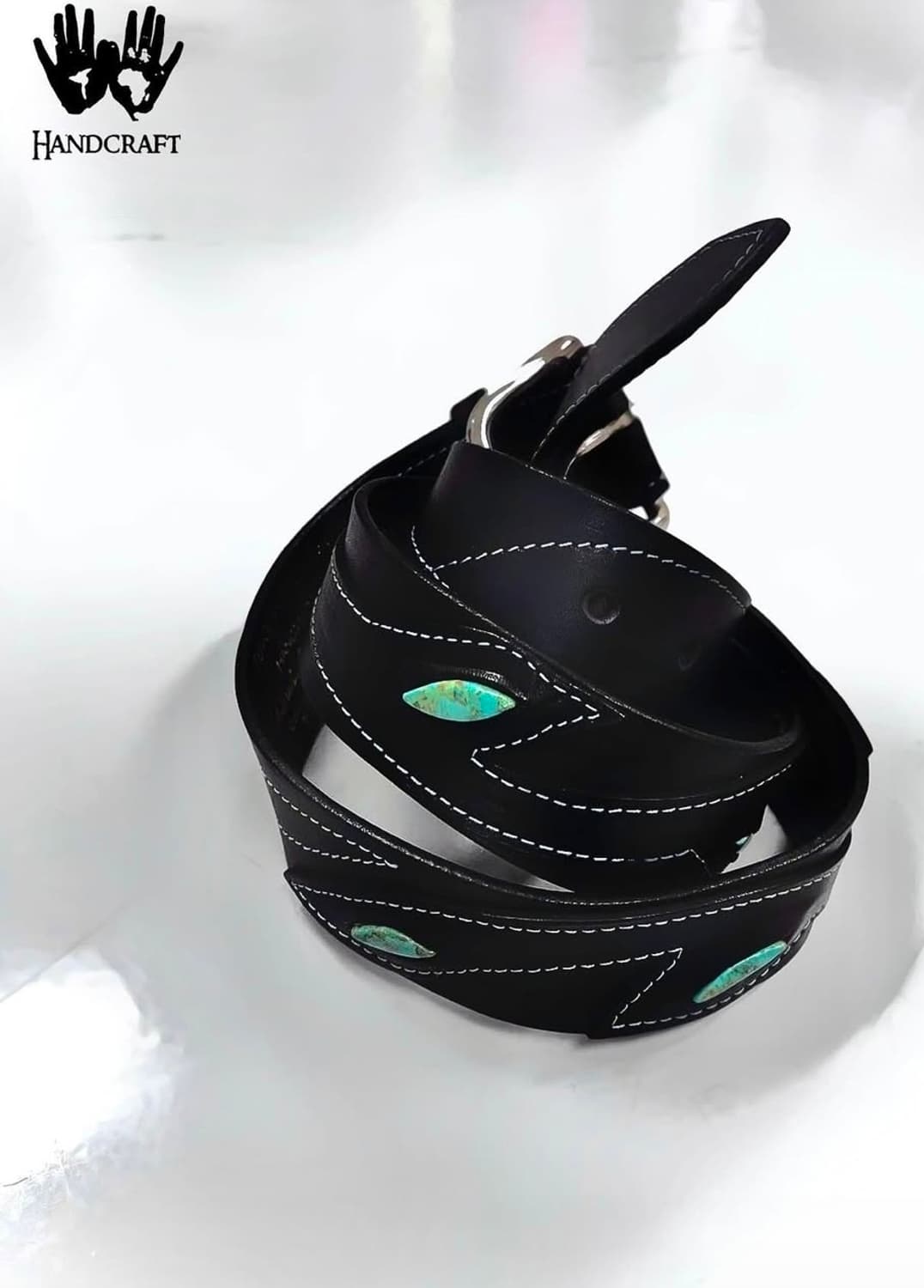 터키석 블랙 풀그레인 블랙 벨트 상품이미지3