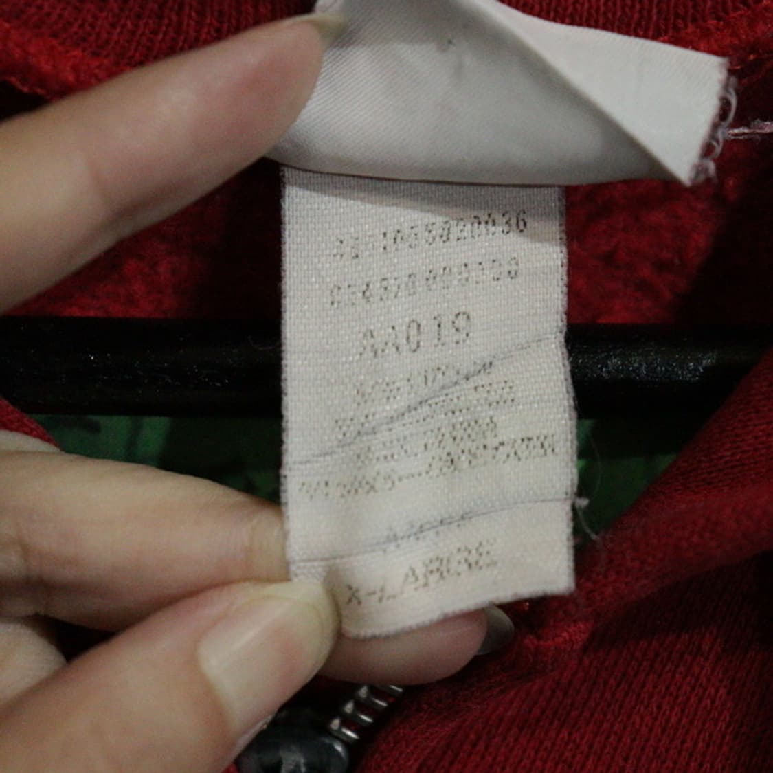 [XL] 80s Lee 빈티지 레드 후드집업 상품이미지4