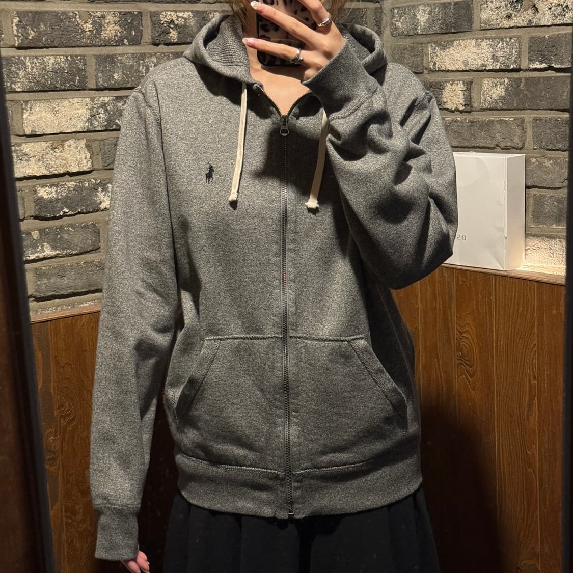 M) 폴로 랄프로렌 써멀 후드집업 그레이 상품이미지9