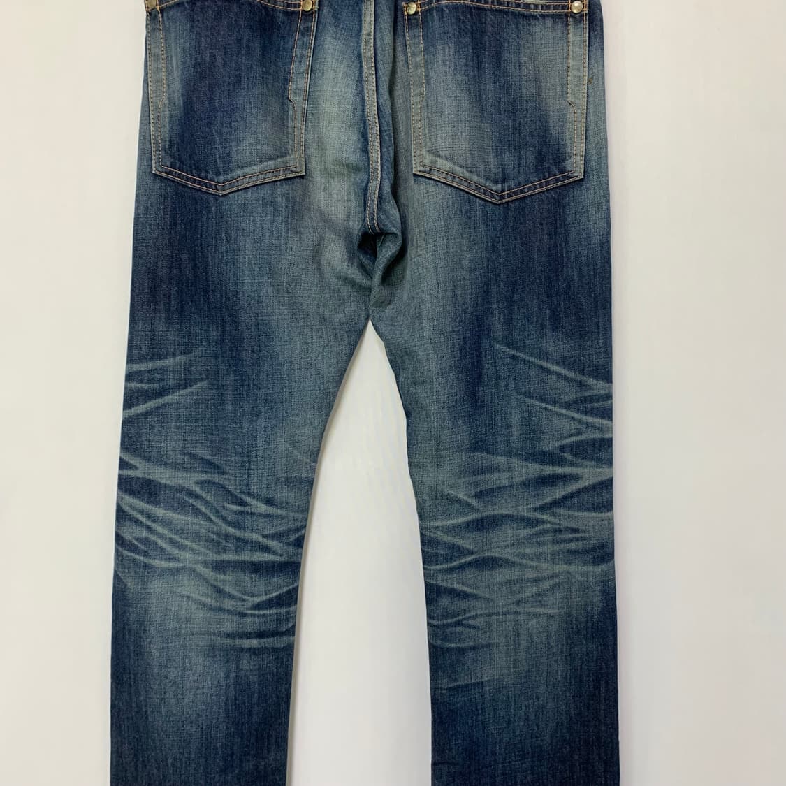 에드윈 스트릿 핑크 패치 빈티지 워싱 데님 팬츠 중청바지 35인치 상품이미지5