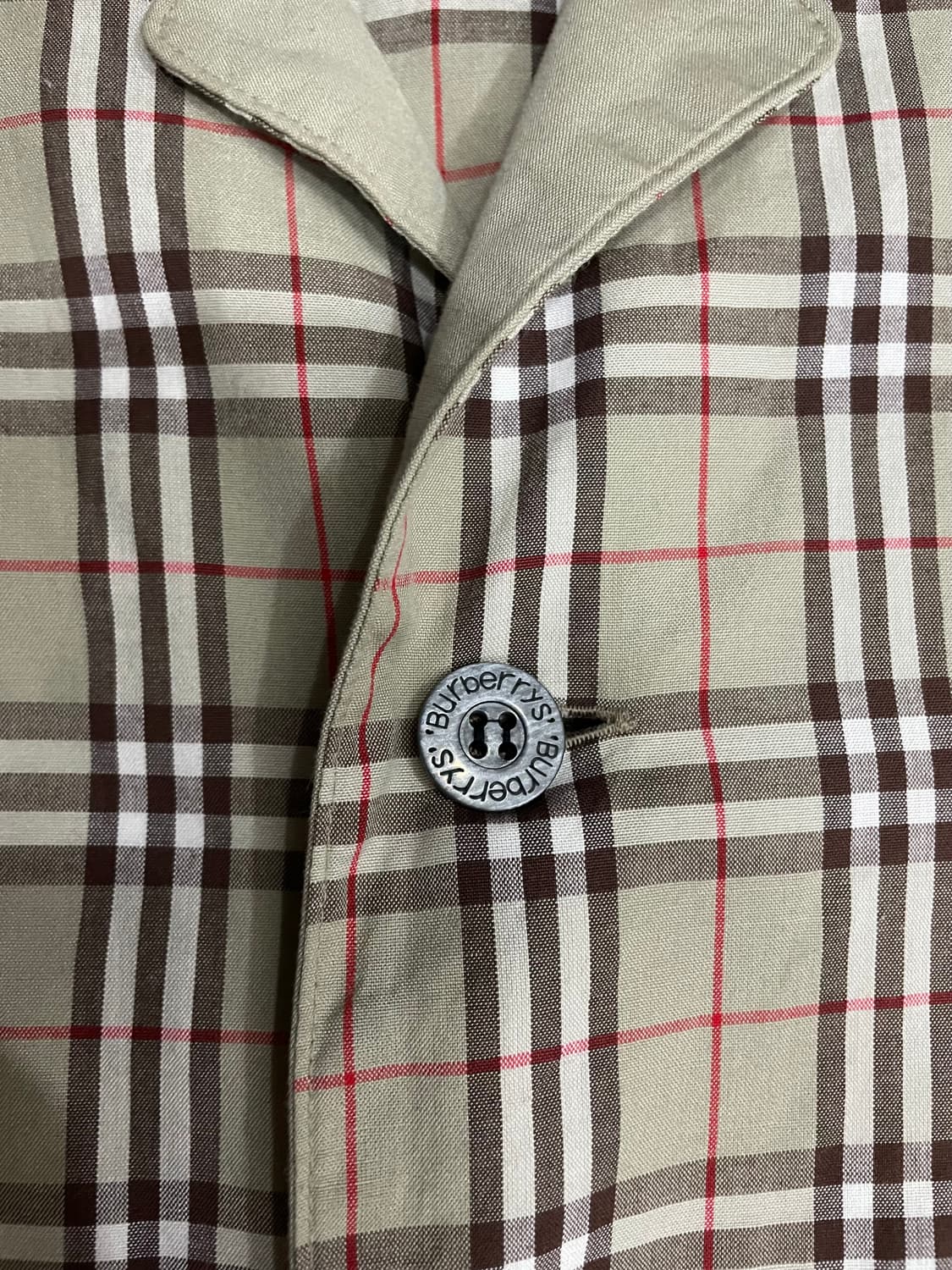 버버리 일본판 노바체크 파자마 셔츠 연카키 상품이미지5