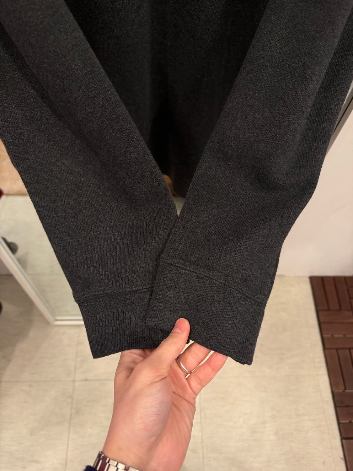 Polo RL 폴로 랄프로렌 하프넥 쿼터 집업 니트 (chacoal) 상품이미지4