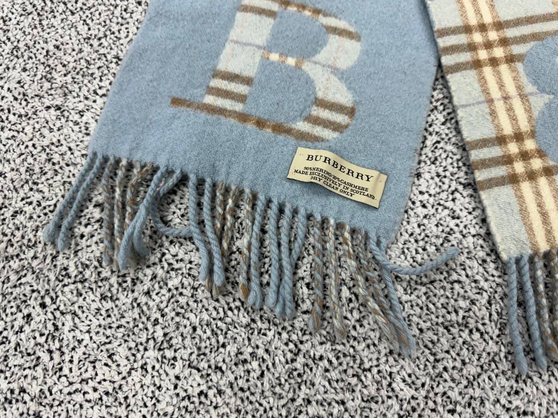 버버리 리버서블 케시미어혼방 키즈 머플러 상품이미지2