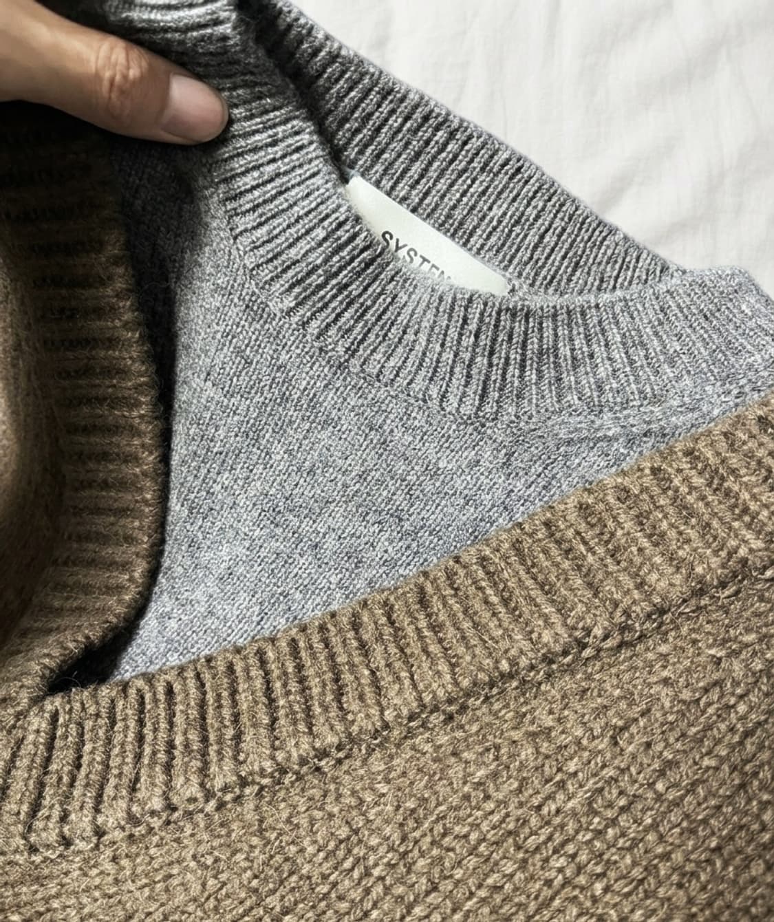 시스템옴므 25FW 파리컬렉션 울 더블 넥 니트 상품이미지5