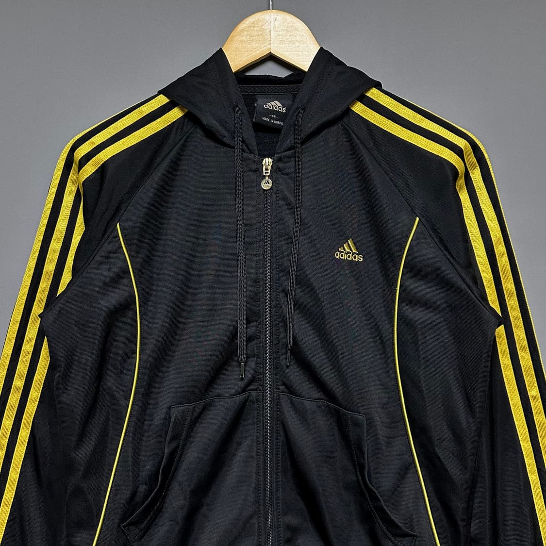 [M]아디다스 y2k 블랙 후드 트랙탑 져지 상품이미지2