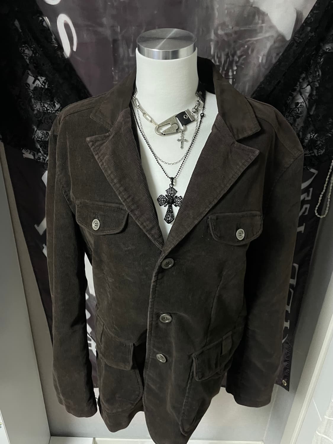 Corduroy Blazer Jacket 00s 빈티지코튼자켓유니섹스요지 상품이미지2