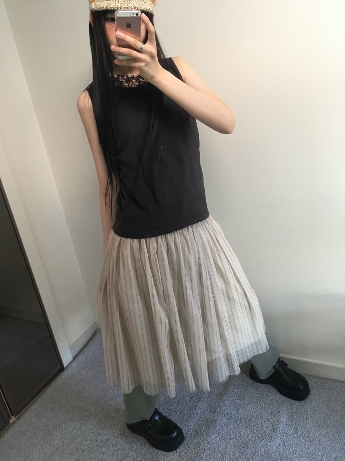 vintage sleeveless top charcoal 상품이미지6