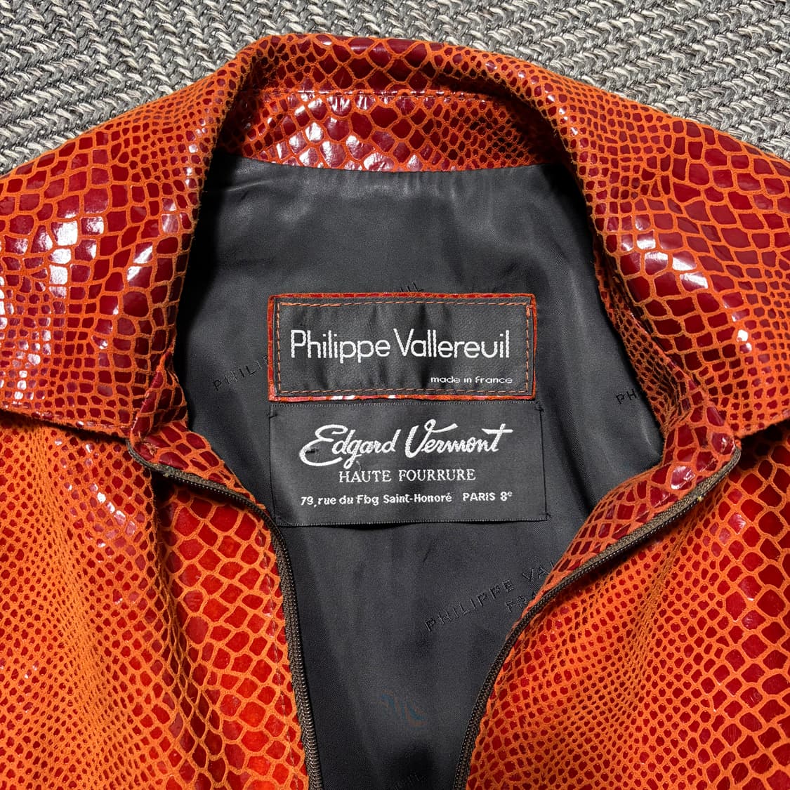 Philippe Vallere 파이톤(뱀피) 가죽 자켓(Free) 상품이미지4