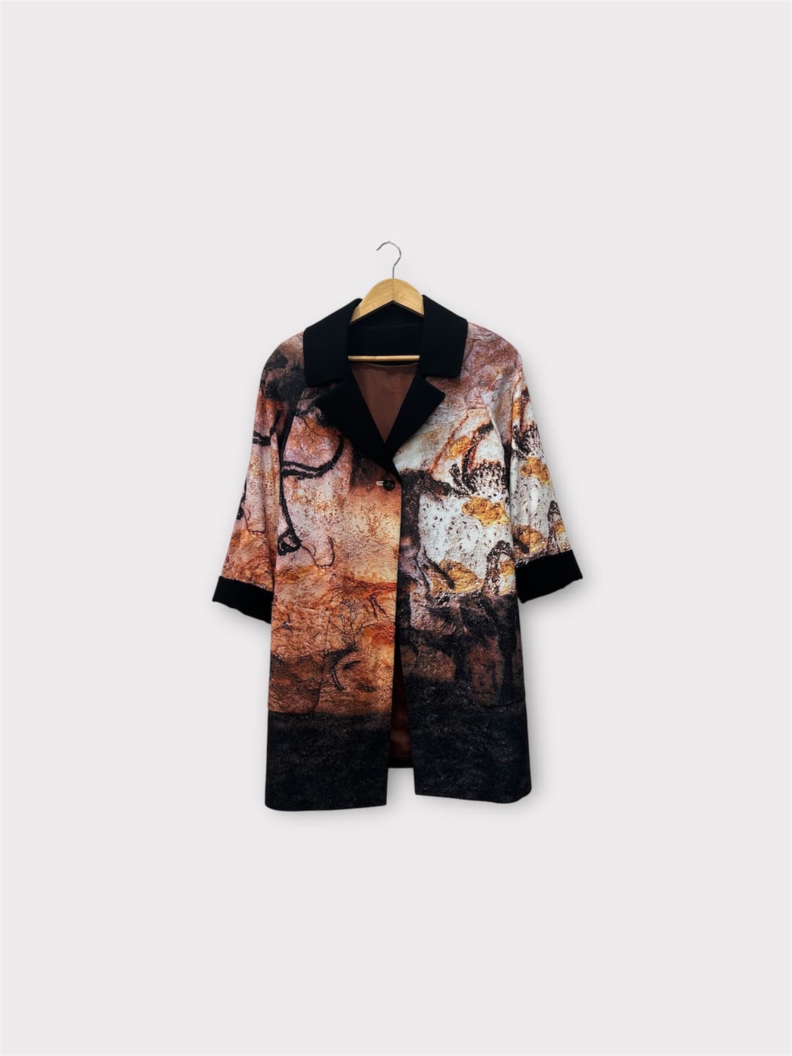 이상봉 아트 패턴 원버튼 봄코트 자켓 82사이즈 상품이미지1