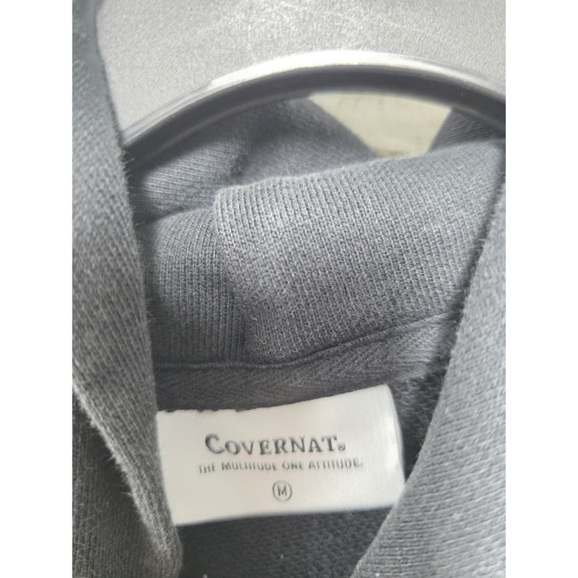 택포// 22s 커버낫 블랙 로고 후드티 M 상품이미지2