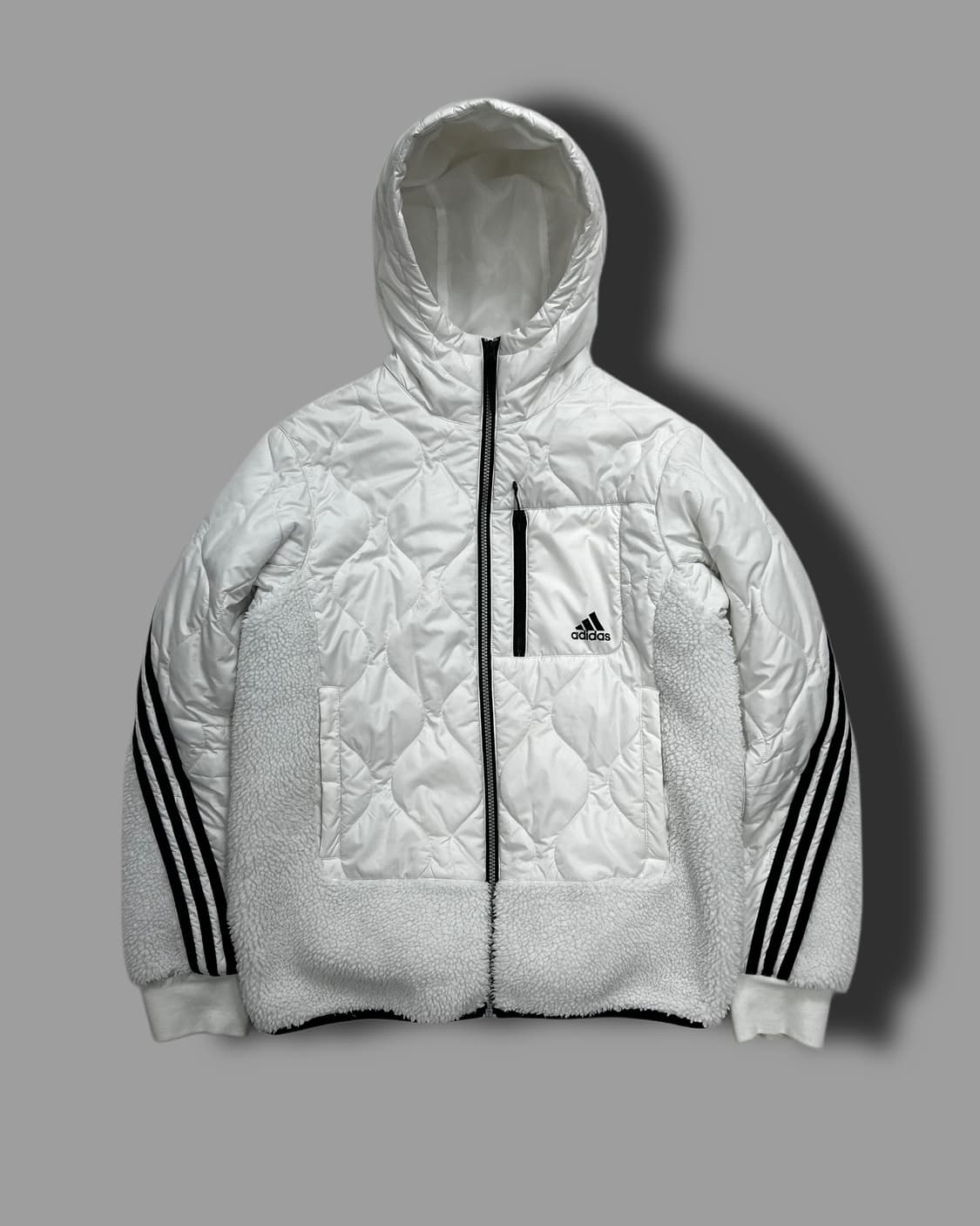 아디다스 하이브리드 쉐르파 퀄팅 트랙 자켓 M 상품이미지4