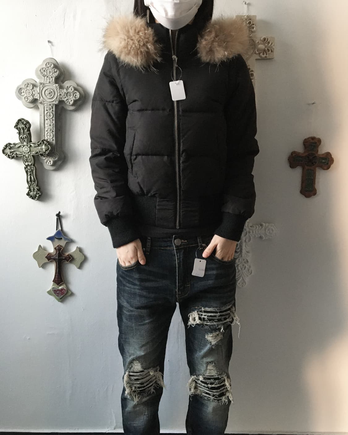 Fake fur hood transform jumper 상품이미지8