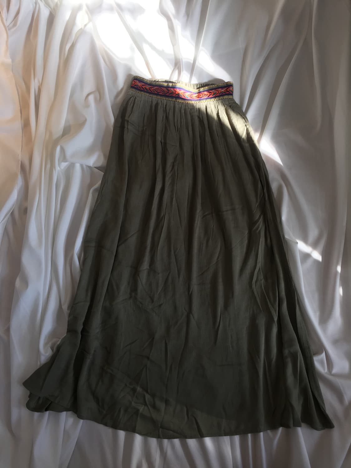 보헤미안 포인트 롱스커트 상품이미지3