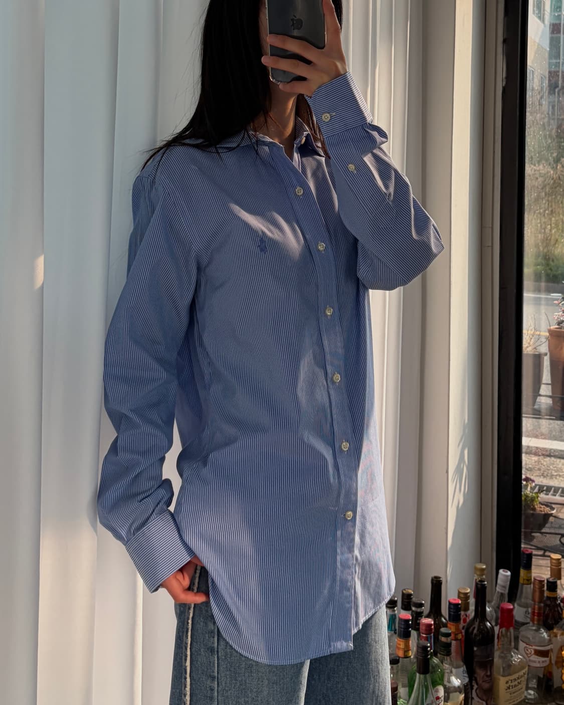 [S]폴로 랄프로렌 슬림핏 이지케어 스트라이프 셔츠 상품이미지2