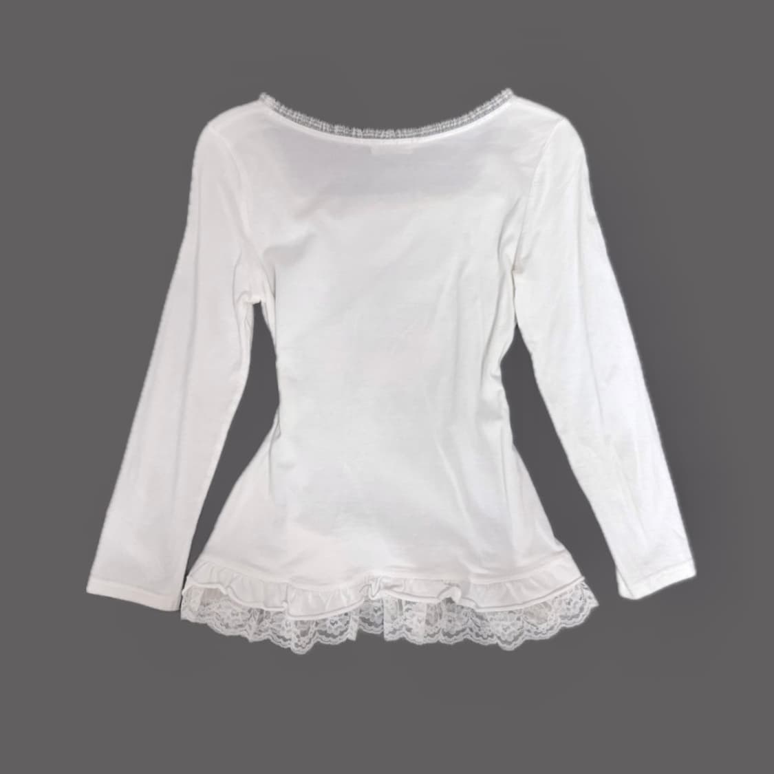 빈티지 y2k 오네갸루 히메갸루 펑크 레이스 슬리브티 상품이미지3