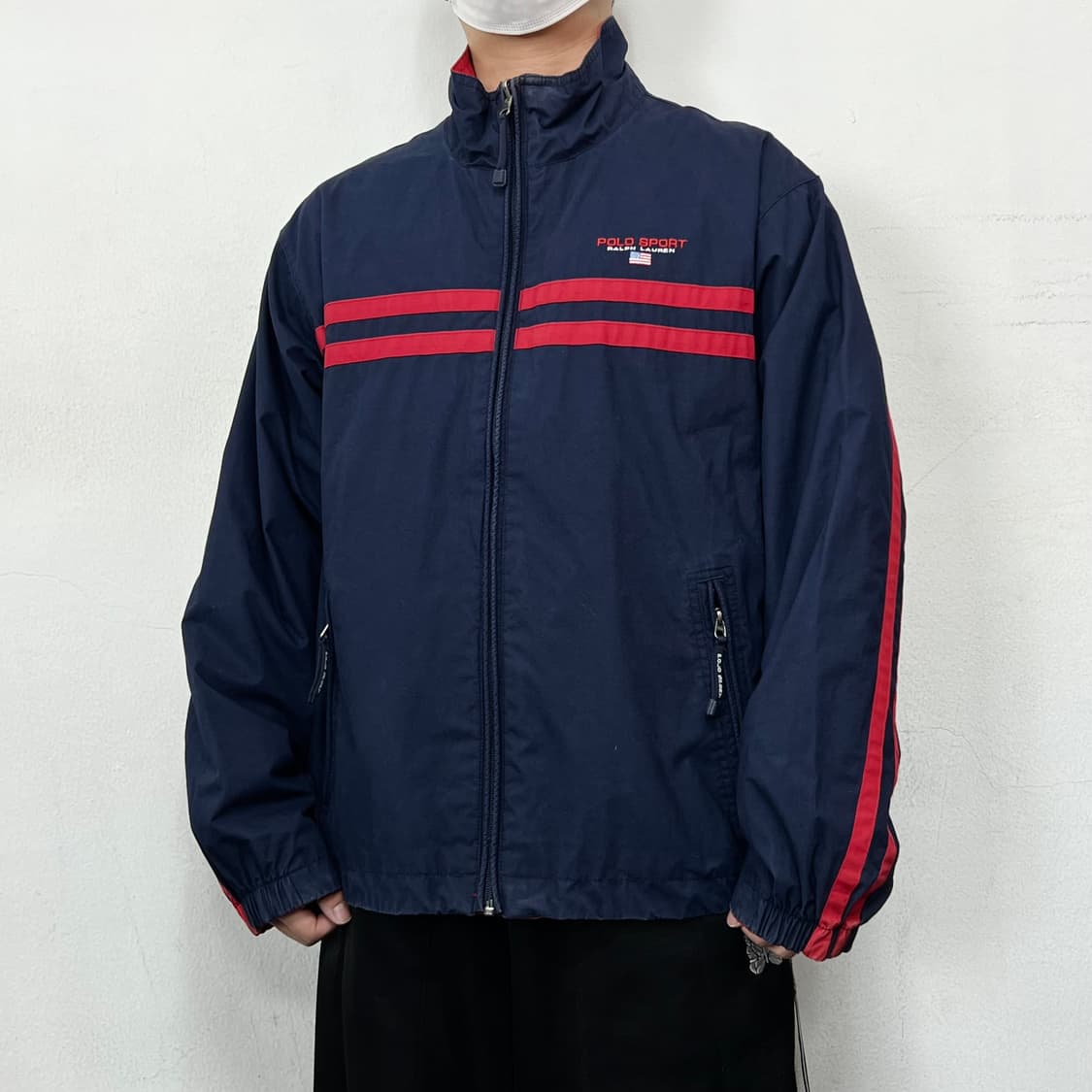 폴로랄프로렌 90s 스포츠 리버시블 블루종 자켓 상품이미지5