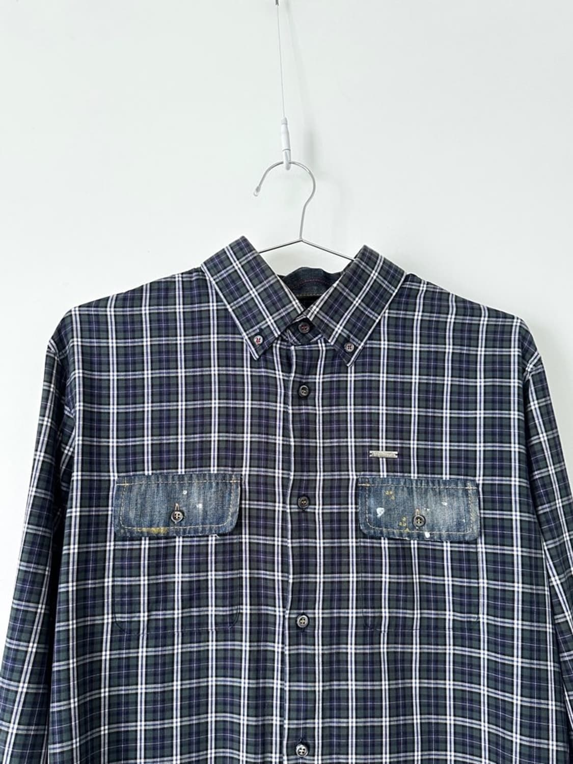 DSQUARED 2 check & denim mix shirt  상품이미지4