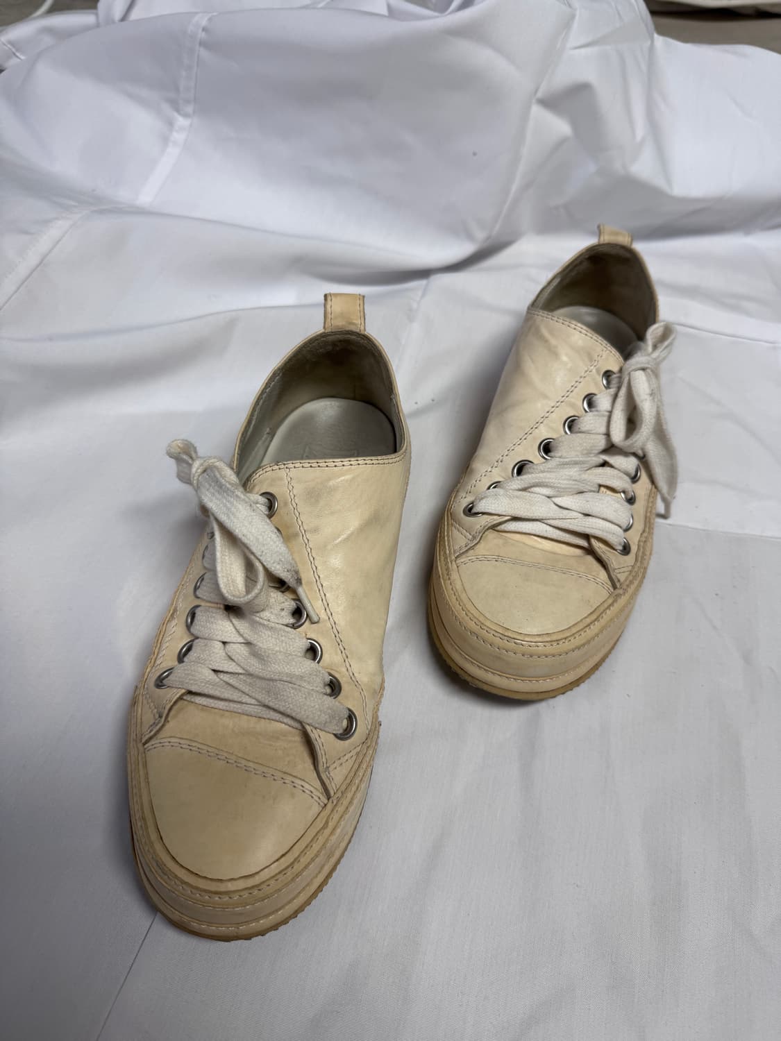 Ann Demeilemeester 가죽 사선 스니커즈 상품이미지4