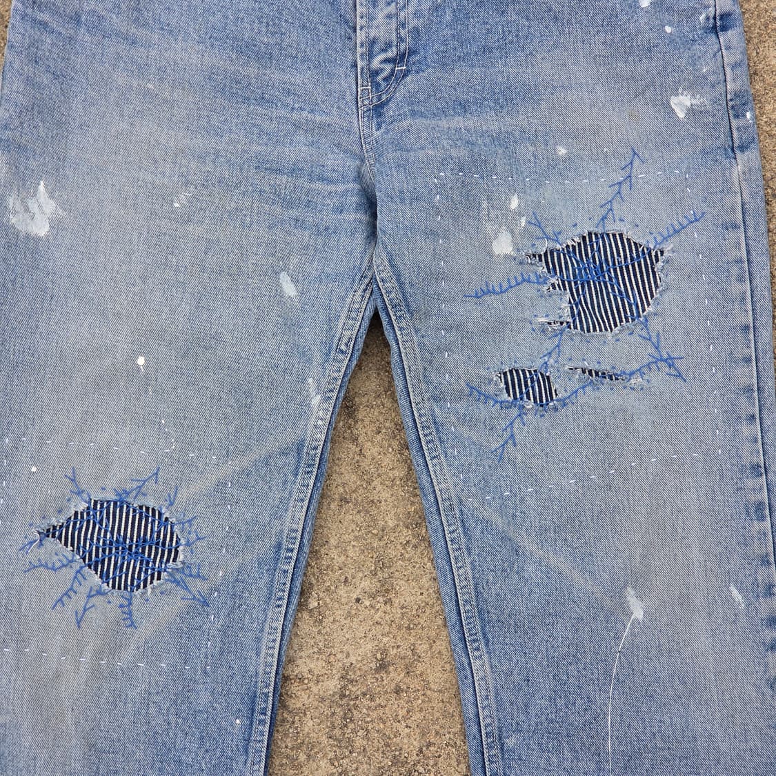 S.O/ 리페어, 자수 커스텀 데님팬츠 상품이미지4