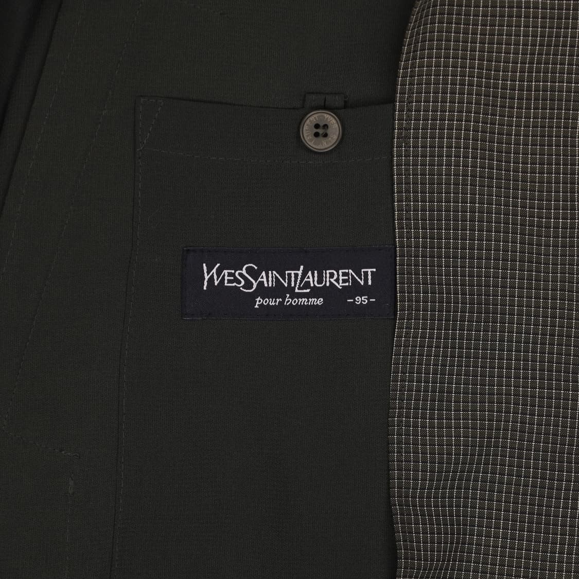 95 입생로랑 빈티지 린넨 블루종 헤링턴 자켓 4282 상품이미지5