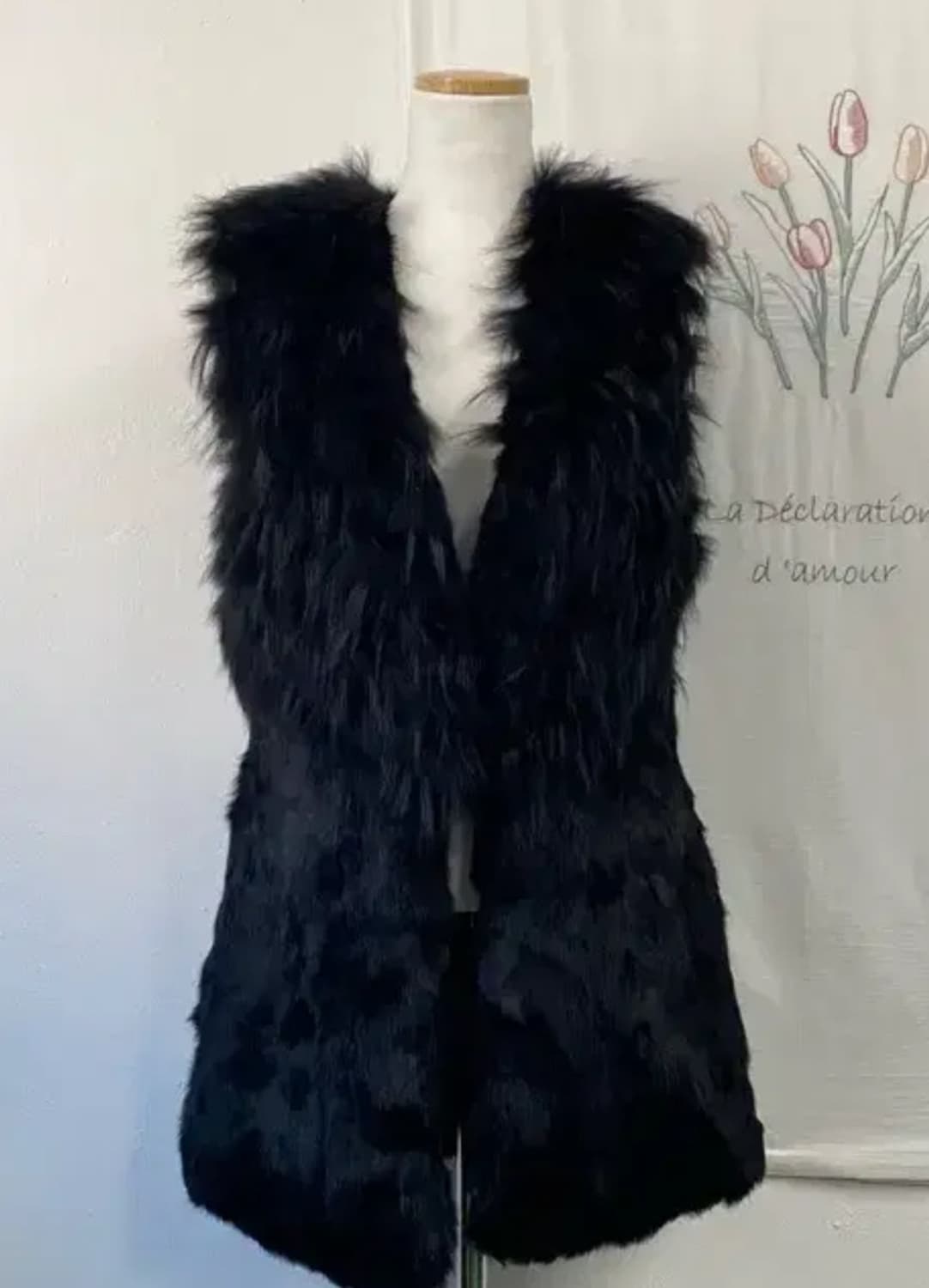 지오송지오 라쿤+토끼 퍼 조끼 베스트 55~66 상품이미지2