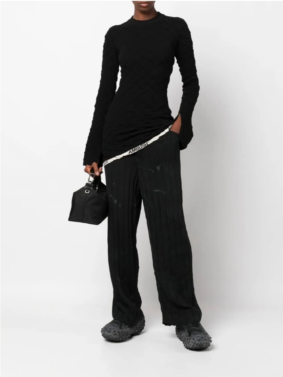 앰부쉬(AMBUSH) 로고 테이프 니트탑 S size 상품이미지1