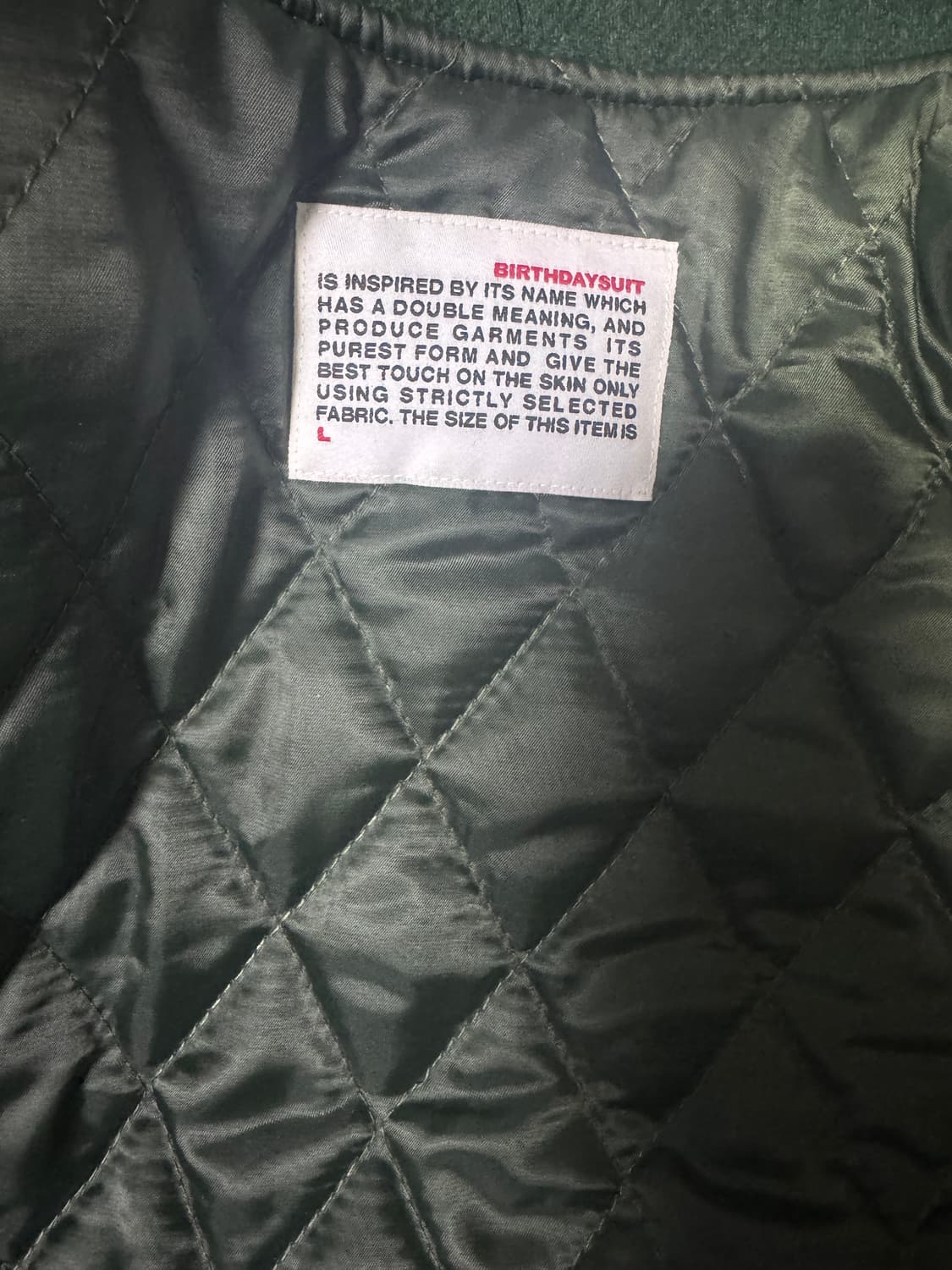 [L] 벌스데이수트 바시티자켓 그린 상품이미지3