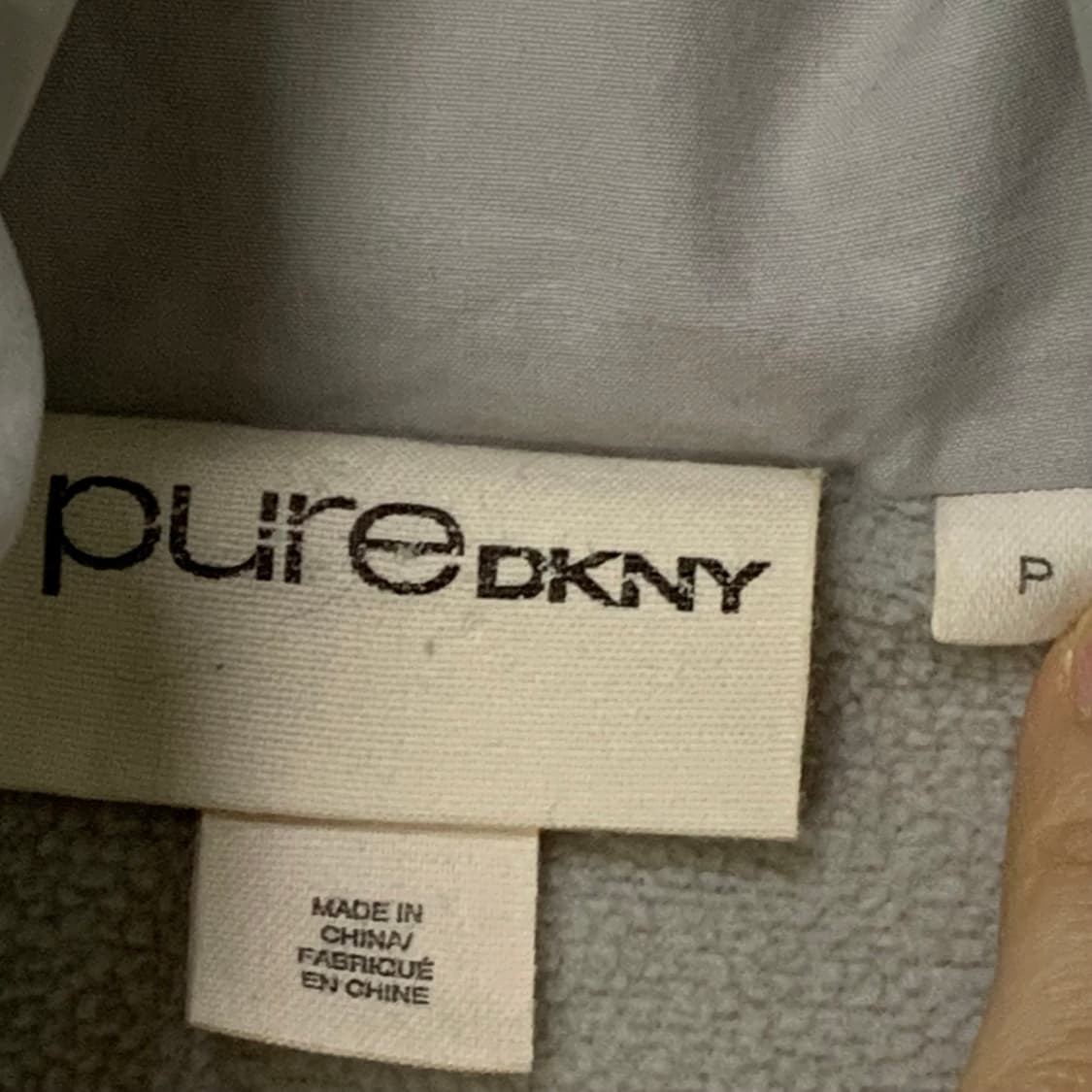 DKNY 빈티지 사선 롱 패딩 그레이 여성 점퍼 상품이미지10