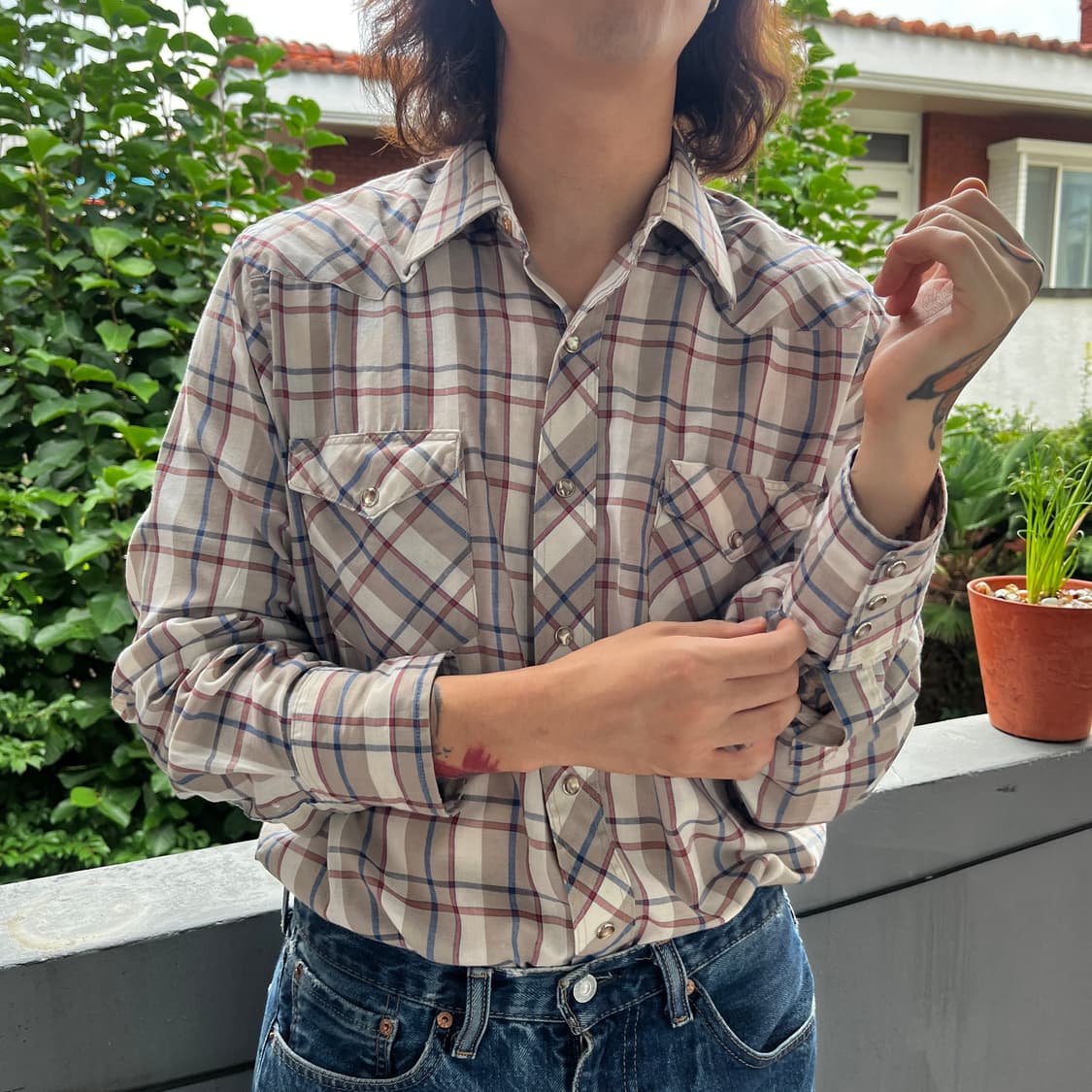 80s USA WRANGLER 랭글러 웨스턴 셔츠  상품이미지2