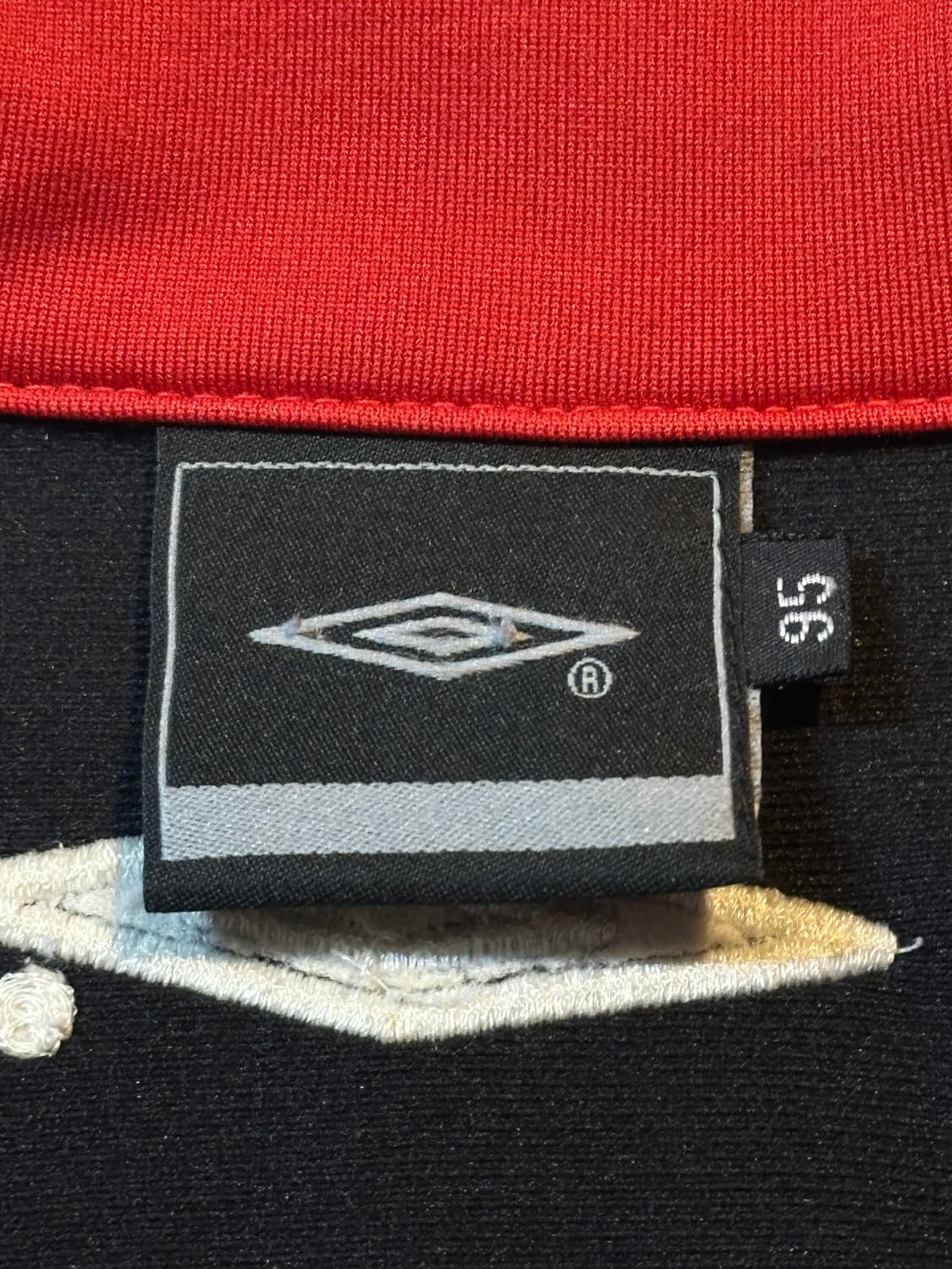 엄브로 잉글랜드 사이드라인 배색 트랙탑 져지 블랙 레드 상품이미지4