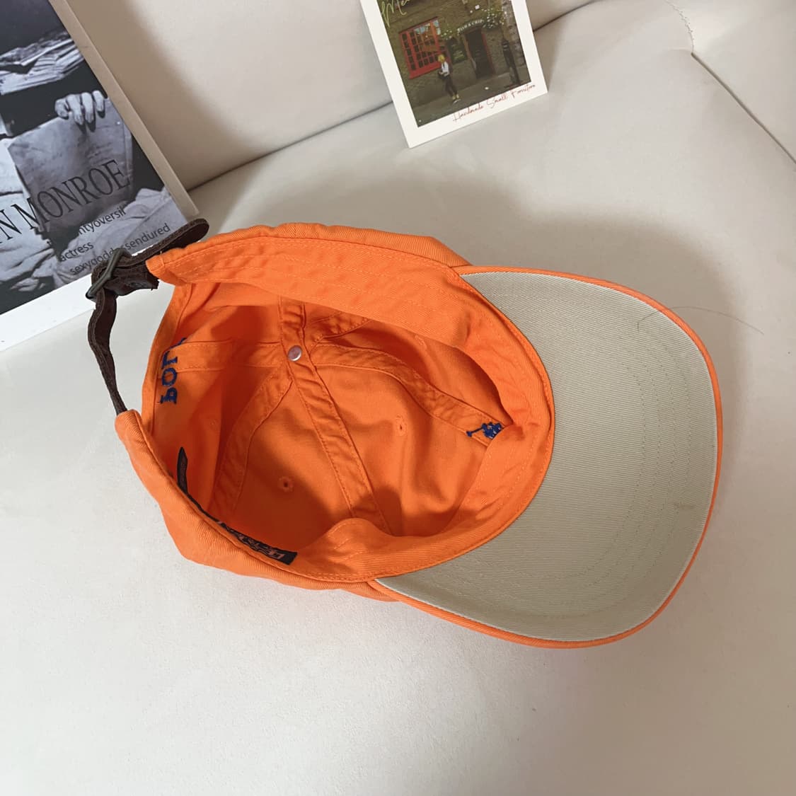 [정품] 폴로 오렌지 / 네이비포니 모자 상품이미지4