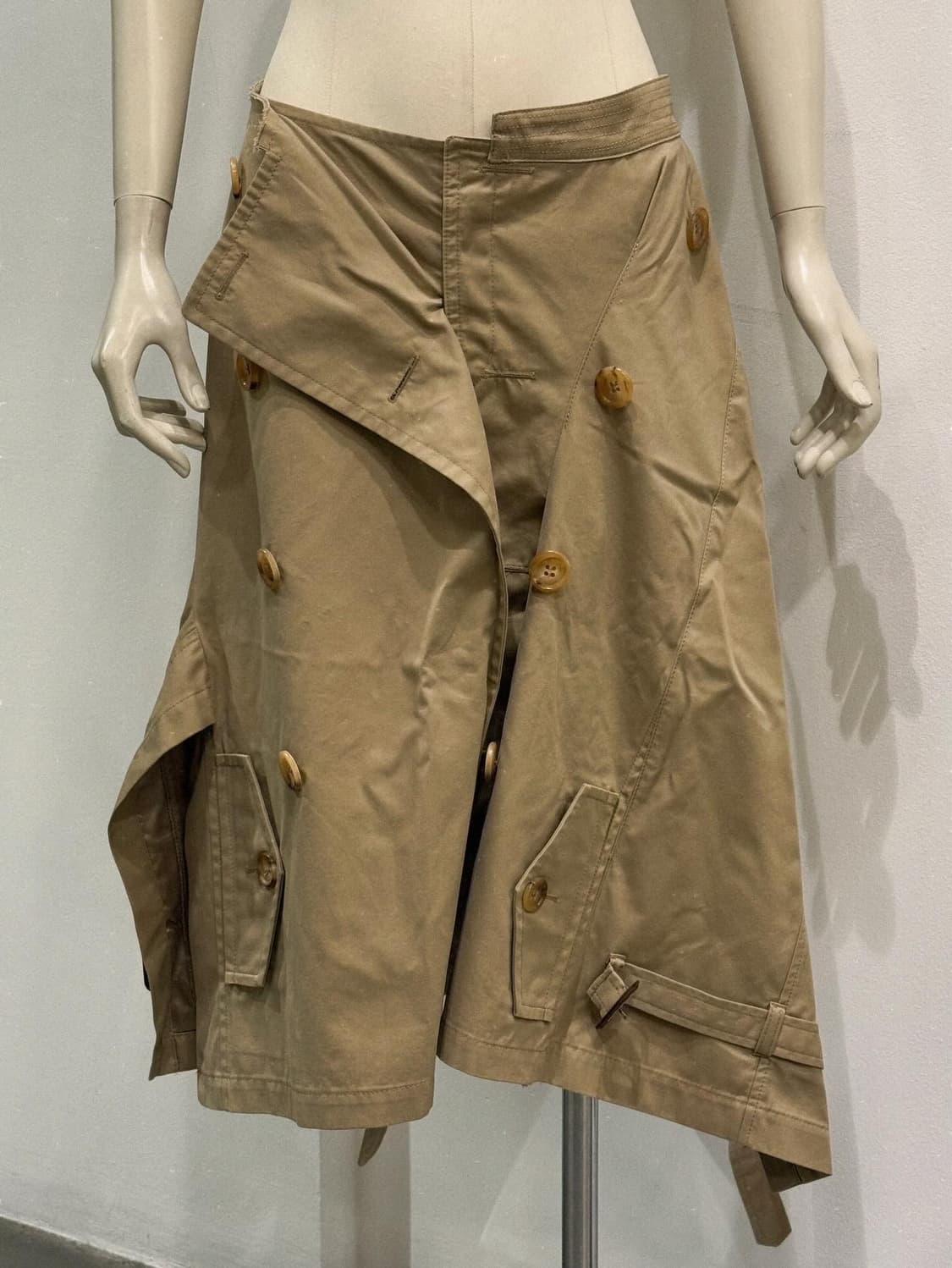 준야와타나베 06ss 디컨스트럭티드 트렌치코트 스커트 상품이미지9