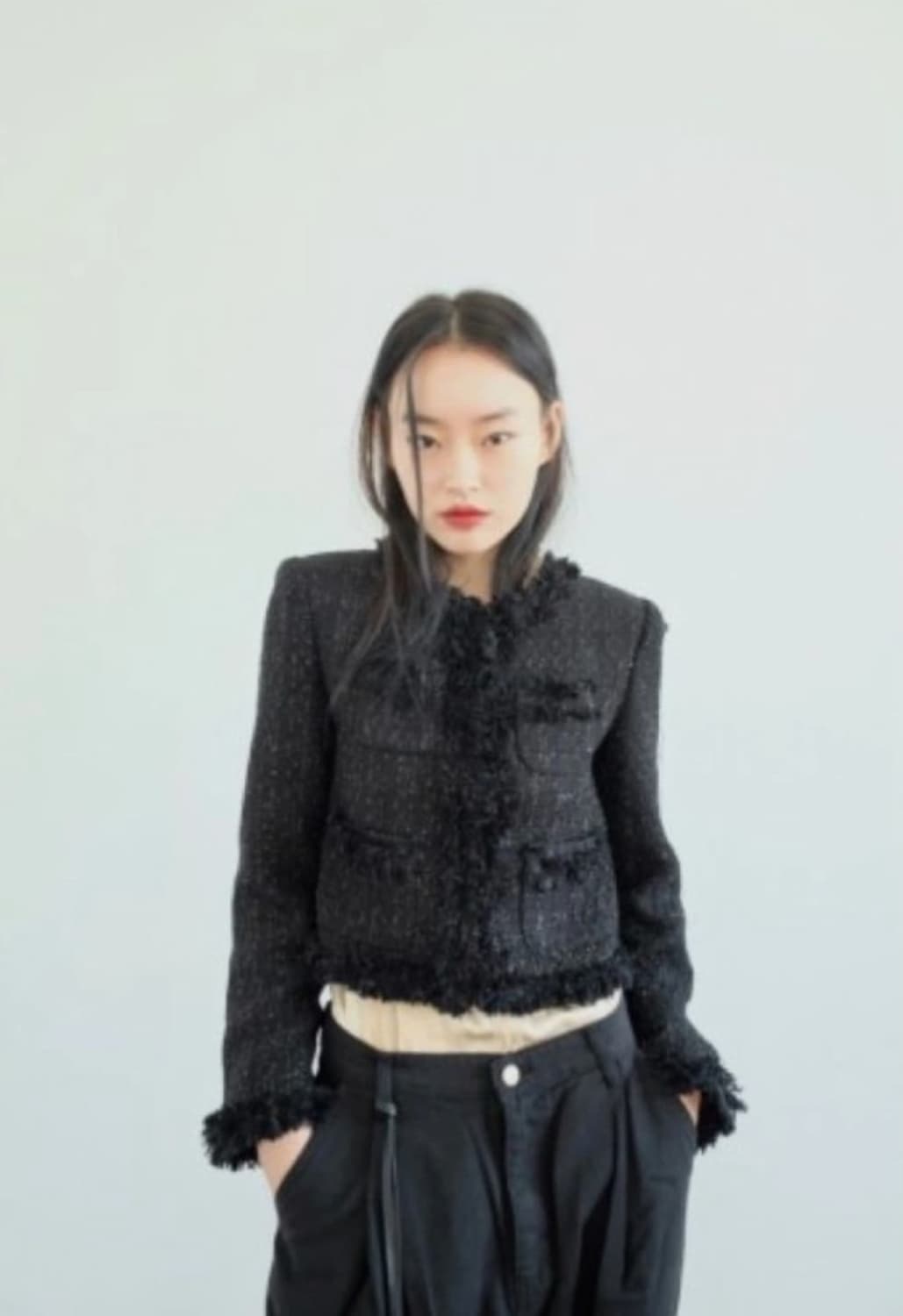 투밍 (tuming) 트위드 자켓 블랙 상품이미지1