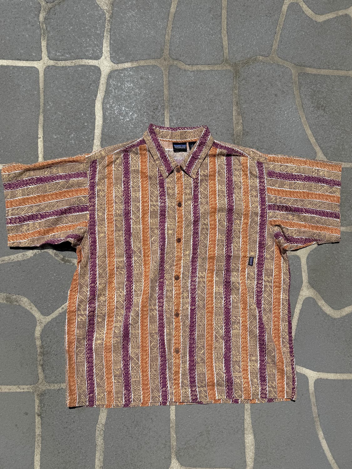 90s 파타고니아 반팔 패턴 셔츠 상품이미지1