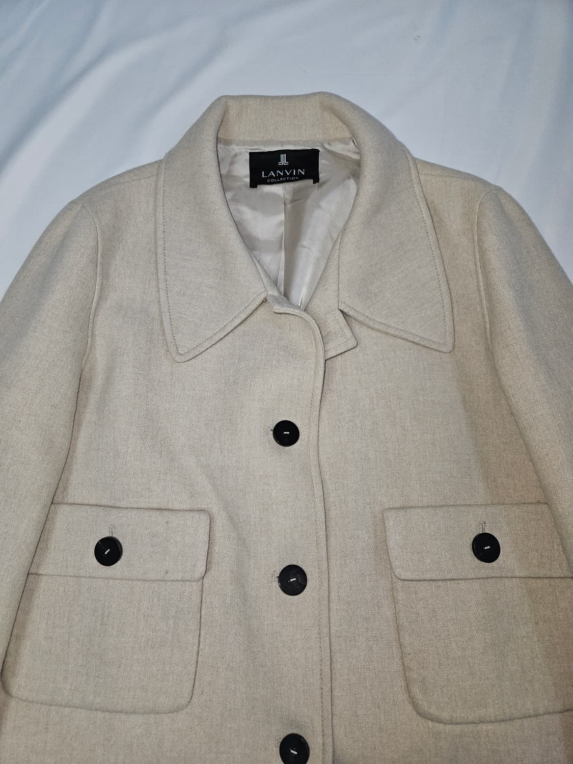 LANVIN 랑방컬렉션 아이보리 숏코트 핸드메이드 여성 82 F 상품이미지2