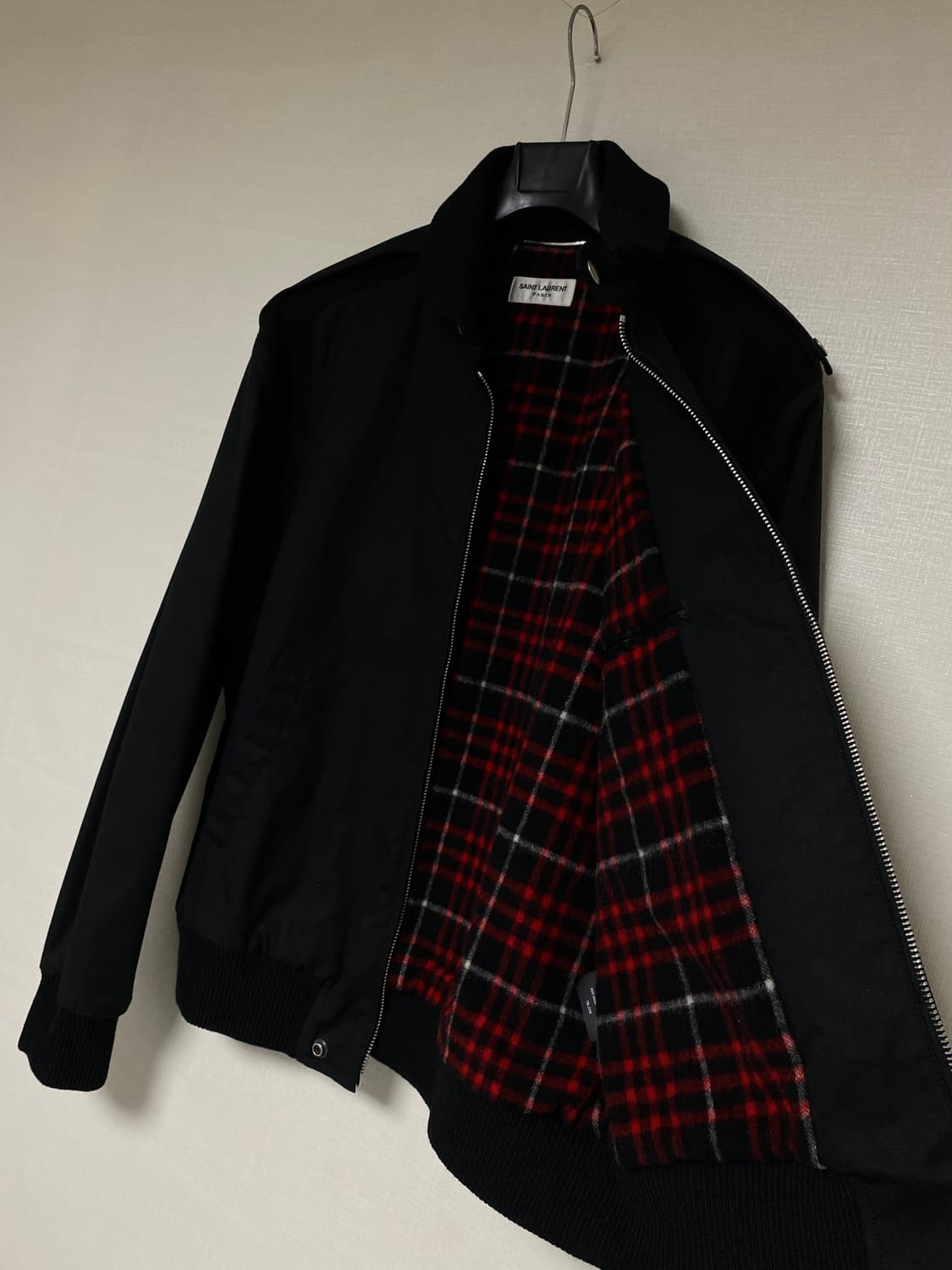 SAINT LAURENT WAX TEDDY RACER BOMBER 상품이미지5