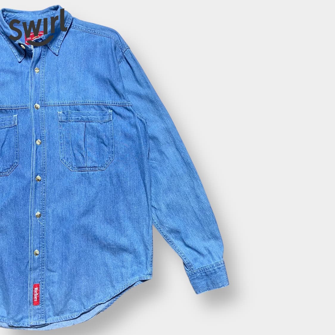 🌊90s Marlboro work denim shirts 상품이미지1